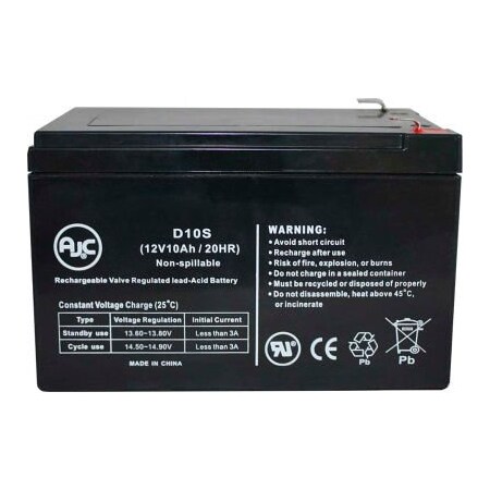 Battery Clerk AJC ADI PWPS12120 12V 10Ah Alarm Battery ADI-PWPS12120